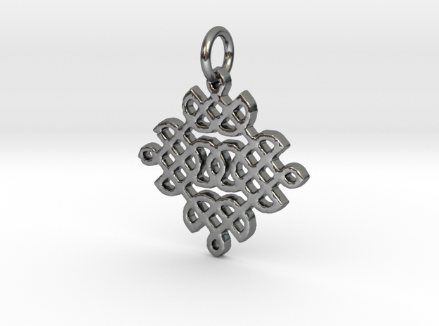 Celtic Knot Pendant 2 in Polished Silver