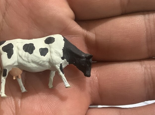 1/64 grazing holstein dairy cow in Tan Fine Detail Plastic
