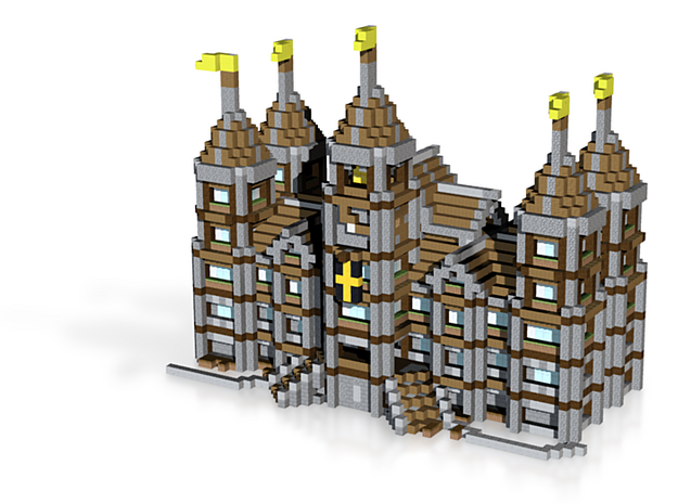 Minecraft Huge Castle Build in Natural Full Color Sandstone
