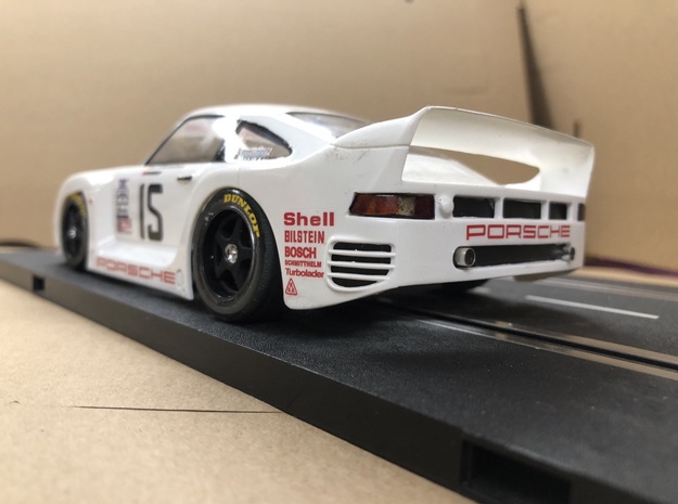 Porsche 961 Le Mans '86 Slotcar BRM Camber System in White Natural Versatile Plastic