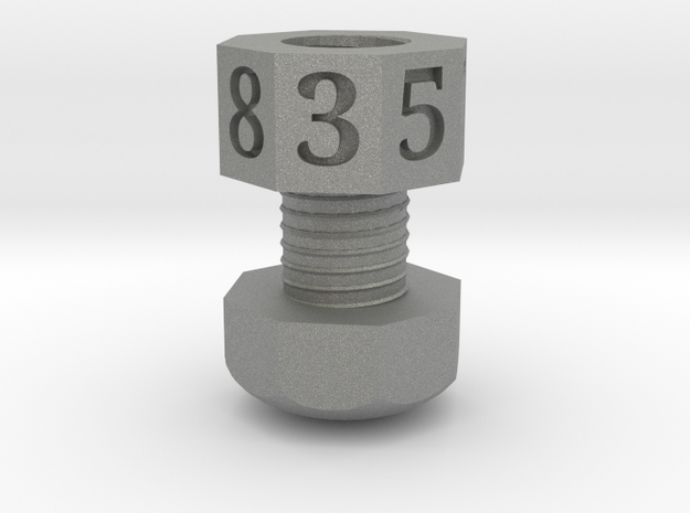d8 nut & bolt dice in Gray PA12