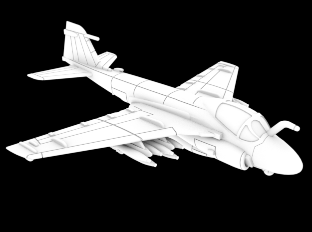 1:100 Scale A-6E Intruder (Loaded, Gear Up) in White Natural Versatile Plastic
