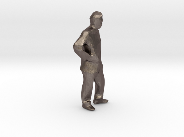 hands on hips 1/8" scale in Polished Bronzed Silver Steel