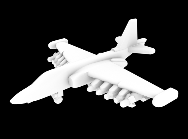 1:600 Scale Su-25 Frogfoot (Loaded) in White Natural Versatile Plastic
