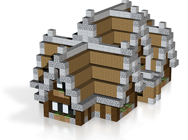 Minecraft Library in Natural Full Color Sandstone