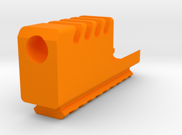 Strike Frame Compensator MK. II w/Rail for G17 G18 in Orange Processed Versatile Plastic
