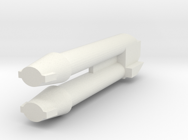 Starcom - Blast Track - Bow gun barrel in White Natural Versatile Plastic