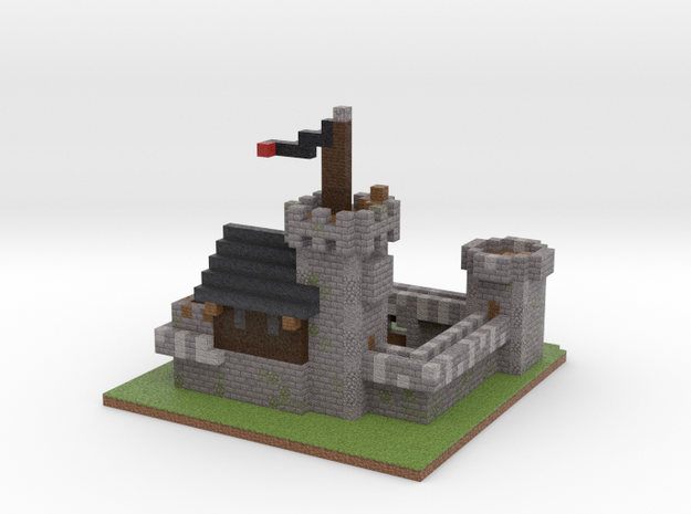 Minecraft Medieval Castle in Natural Full Color Sandstone