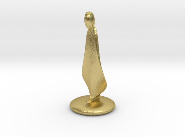 White_Pawn in Natural Brass