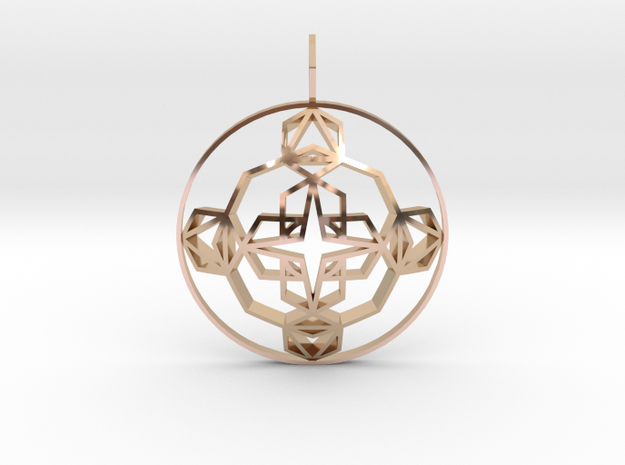 Seal of Evolution (Domed) in 14k Rose Gold Plated Brass