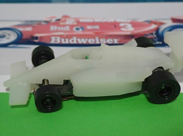 HO 1986 Indy Car March in White Natural Versatile Plastic