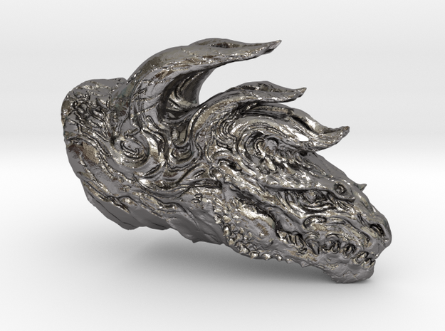 Dragon Head in Polished Nickel Steel