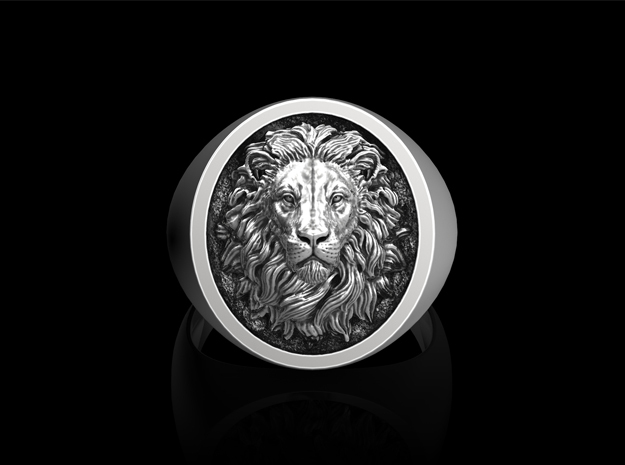 Lion Ring No.4_10 US in Antique Silver: 10 / 61.5