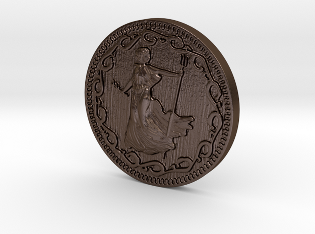 Resident Evil 7 DLC Universal Coin Pt1 in Polished Bronze Steel