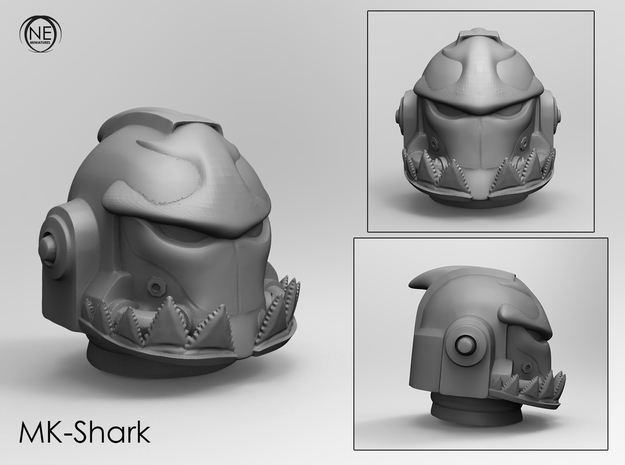 Marine_mkshark_Helmet in Tan Fine Detail Plastic