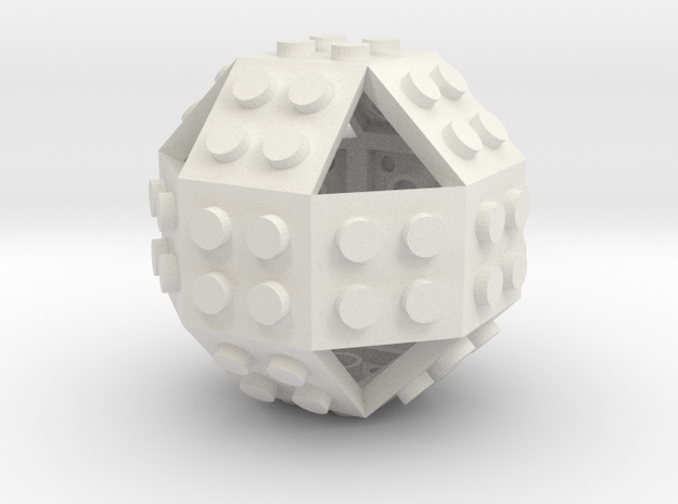 Gmtrx Lawal 2 x 2 plate Rhombicuboctahedron in White Natural Versatile Plastic