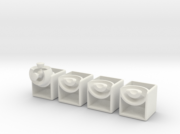 Minimis 2x2x1 (hollow) in White Natural Versatile Plastic