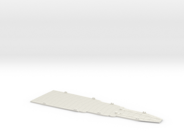 1/700 NM-Based Battle Cruiser Foredeck (NoDetail) in White Natural Versatile Plastic