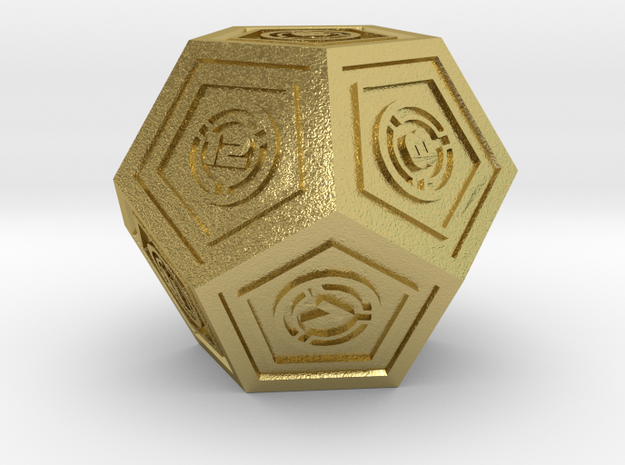 Holocron D12 Metal in Natural Brass