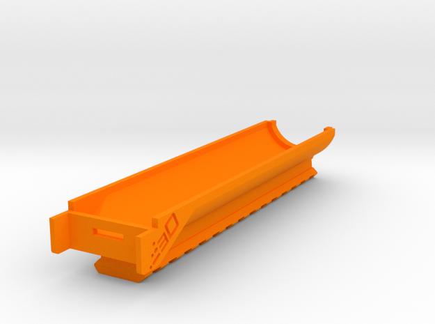 Bottom Picatinny Rail for SplatRBall SRB400 in Orange Processed Versatile Plastic