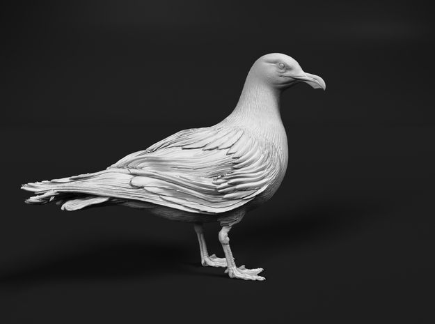 Glaucous Gull 1:48 Standing 3 in Tan Fine Detail Plastic