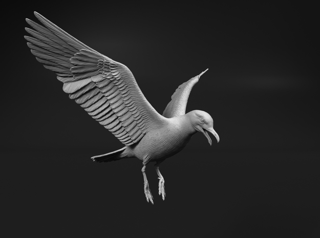 Herring Gull 1:22 Flying 2 in Tan Fine Detail Plastic