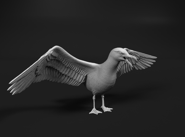 Herring Gull 1:35 Wings spread in Tan Fine Detail Plastic