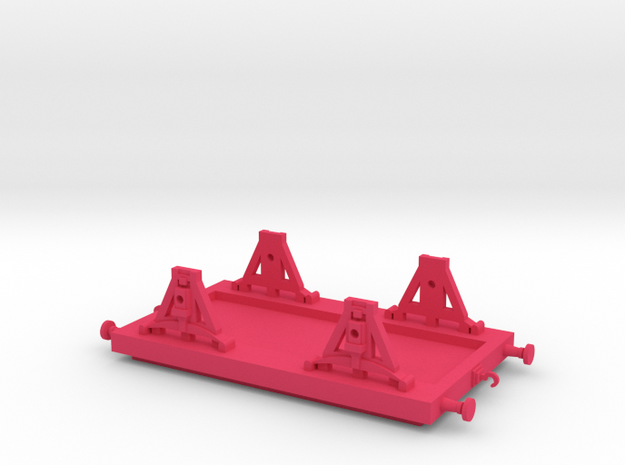 HO/00 Scale British Gender Reveal Chassis in Pink Processed Versatile Plastic