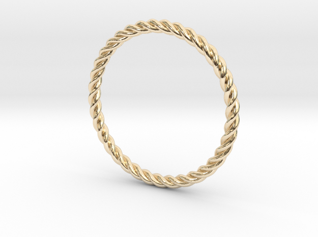 Twist Ring Size US 9.5 in 14K Yellow Gold