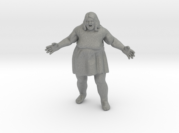 Big Mama Zombie miniature model horror games rpg in Gray PA12