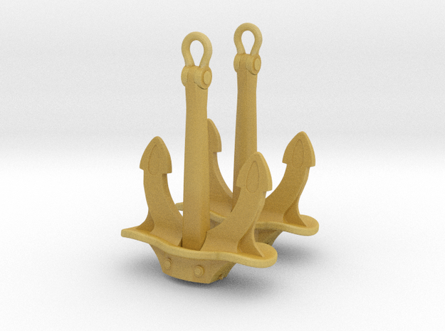 1/144 DKM Bow Anchor Set x2 in Tan Fine Detail Plastic