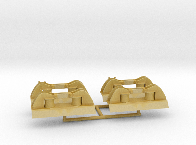 1/72 DKM Side Small Roller Fairlead Set x4 in Tan Fine Detail Plastic