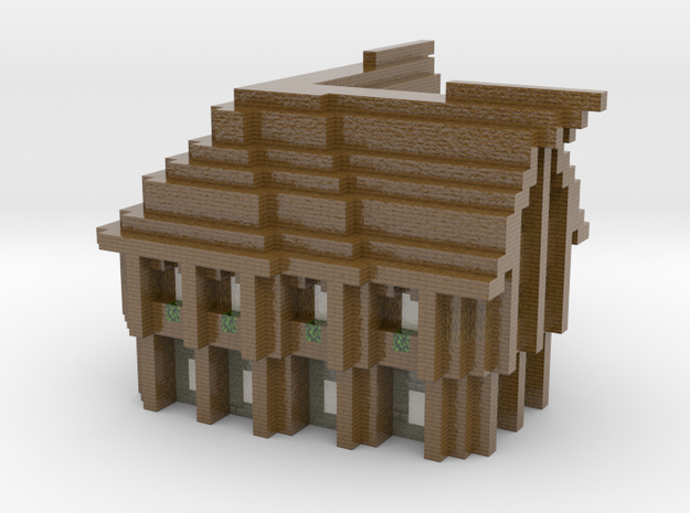 Minecraft Medieval House in Glossy Full Color Sandstone