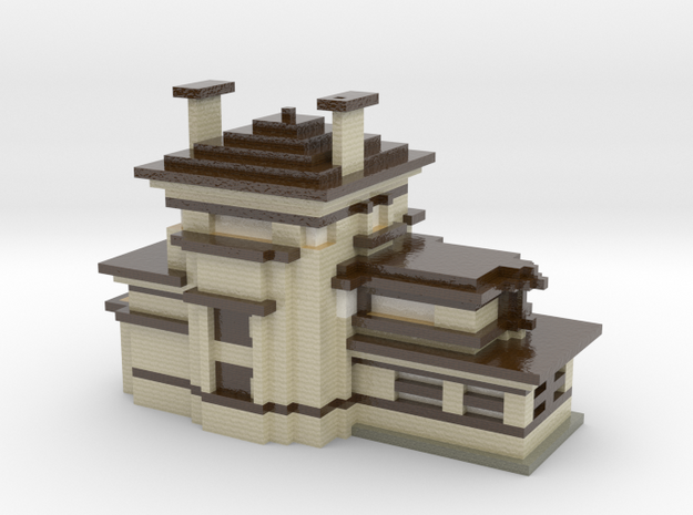 Minecraft Big Modern House in Glossy Full Color Sandstone