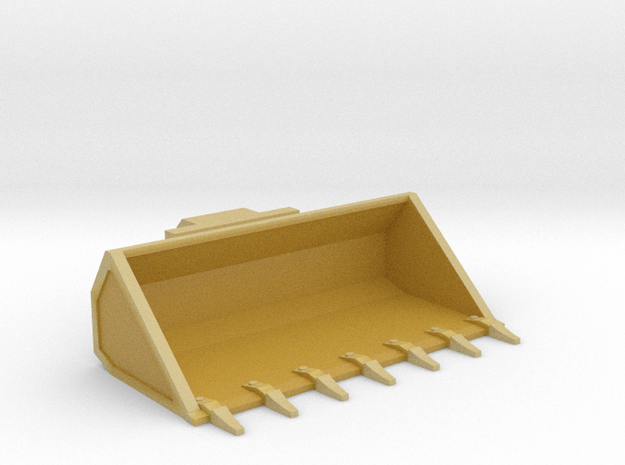 1/87th Skid Steer 7' wide bucket w teeth in Tan Fine Detail Plastic