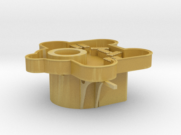 1/350 Richelieu Structure Aft Deck1 in Tan Fine Detail Plastic