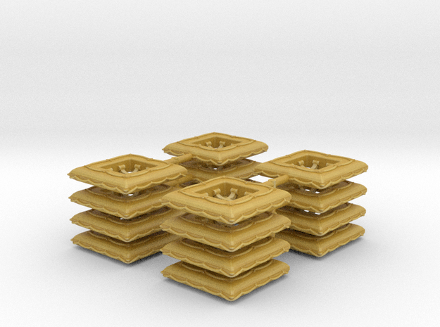 1/144 DKM Life Rafts Square Single Set x16 in Tan Fine Detail Plastic
