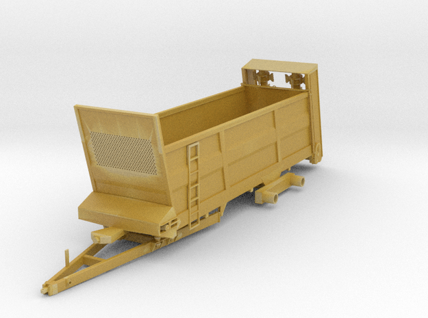 1/64 Yellow Manure Spreader in Tan Fine Detail Plastic