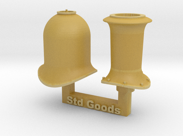 1:76 OO Scale NSWR Std Goods Funnel and Steam Dome in Tan Fine Detail Plastic