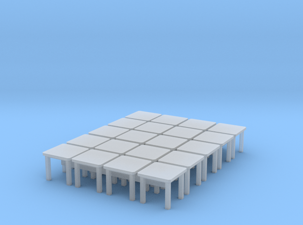 1/87 H0 tables 20 in Clear Ultra Fine Detail Plastic