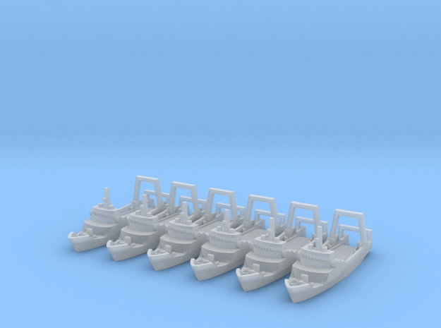 UK Stern Trawlers 1/1800 in Clear Ultra Fine Detail Plastic