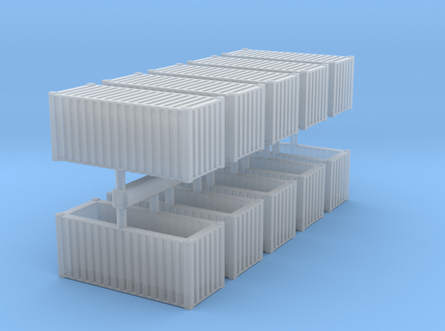 20ft Container in 1/350 (10pcs.) in Clear Ultra Fine Detail Plastic