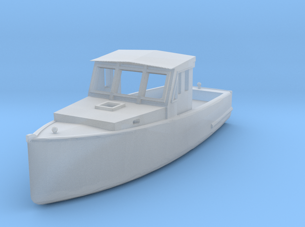 4 CM Fishing Boat in Clear Ultra Fine Detail Plastic