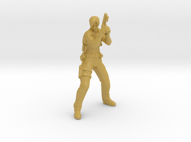 RE Leon Agent 35mm miniature model games rpg dnd in Tan Fine Detail Plastic