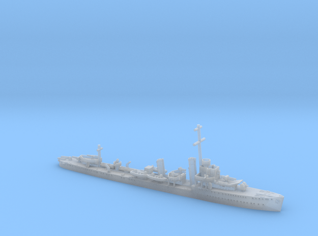 1/1200th scale HMS Mackay destroyer in Clear Ultra Fine Detail Plastic