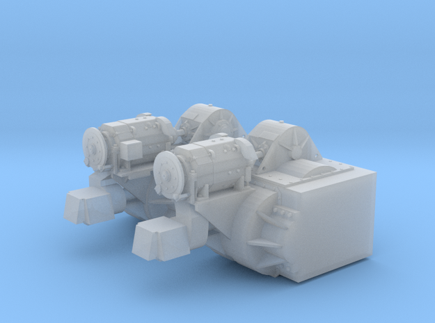 1025 - MotorGearboxCombo-Pair in Clear Ultra Fine Detail Plastic