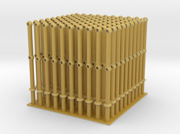 Stanchions - set of 100 - HOscale in Tan Fine Detail Plastic