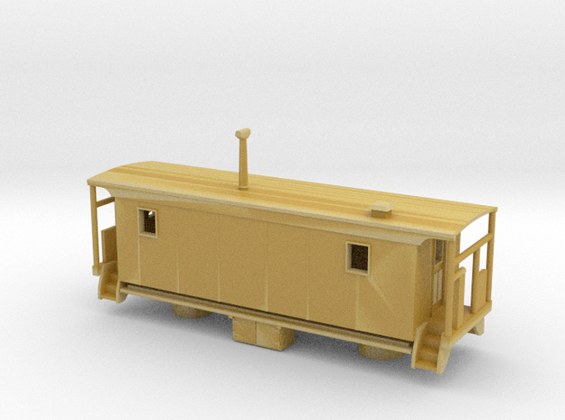 Wabash Transfer Caboose - Nscale in Tan Fine Detail Plastic