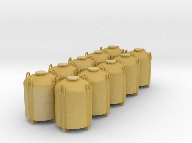 Cement Container - Set of 10 - Nscale in Tan Fine Detail Plastic