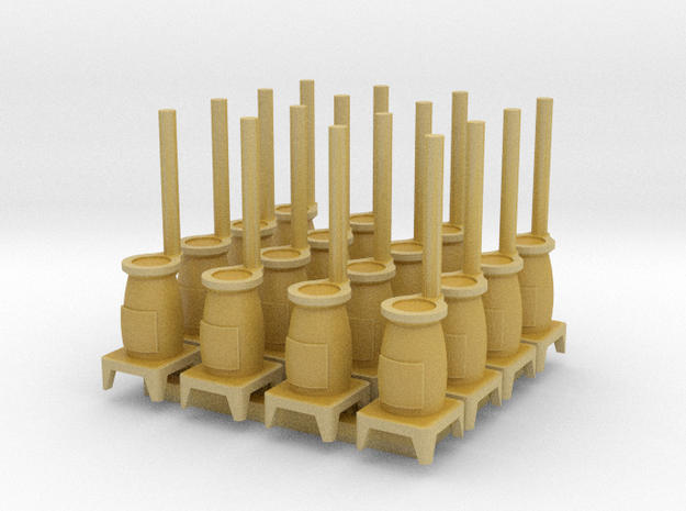 Potbelly Stove - set of 16 - Zscale in Tan Fine Detail Plastic